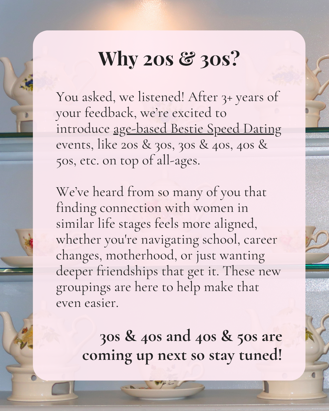Bestie Speed Dating (20s & 30s)