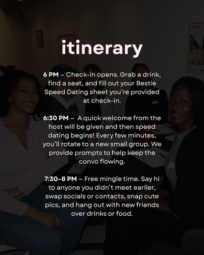 Bestie Speed Dating (Albany 9/2 - 20s & 30s | 9/3 - 35-55)