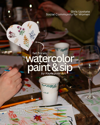 Watercolor Paint & Sip | Fall Florals