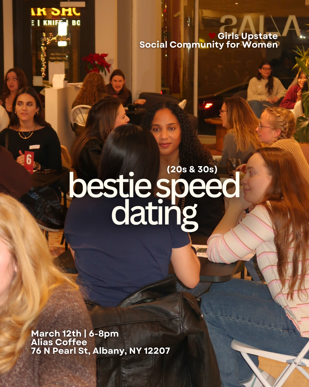 Bestie Speed Dating | 20s & 30s (Albany 3/12)