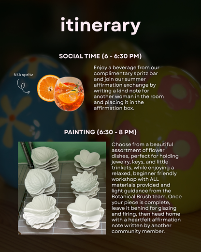 Paint & Petals | Ceramic Flower Trinket Dish (Albany 6/3)