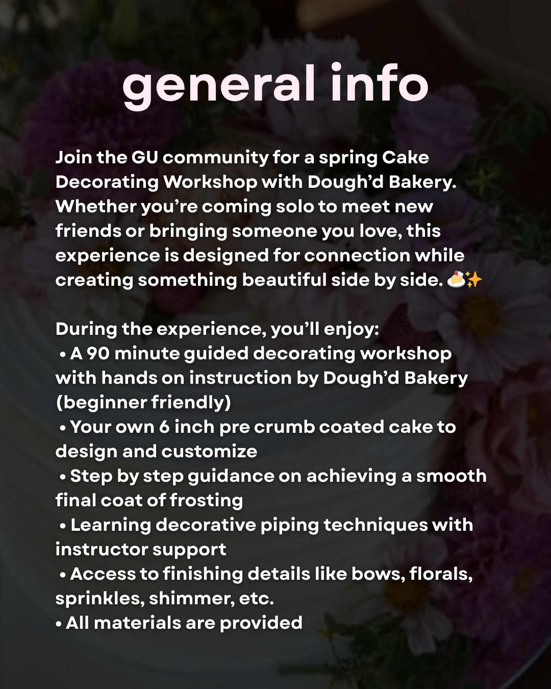 Cake Decorating Workshop (Troy 3/19)