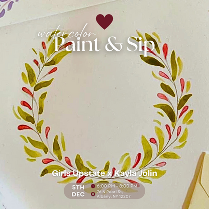 Watercolor Paint & Sip - Holiday Cards