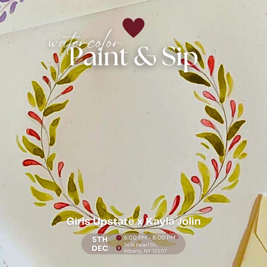 Watercolor Paint & Sip - Holiday Cards