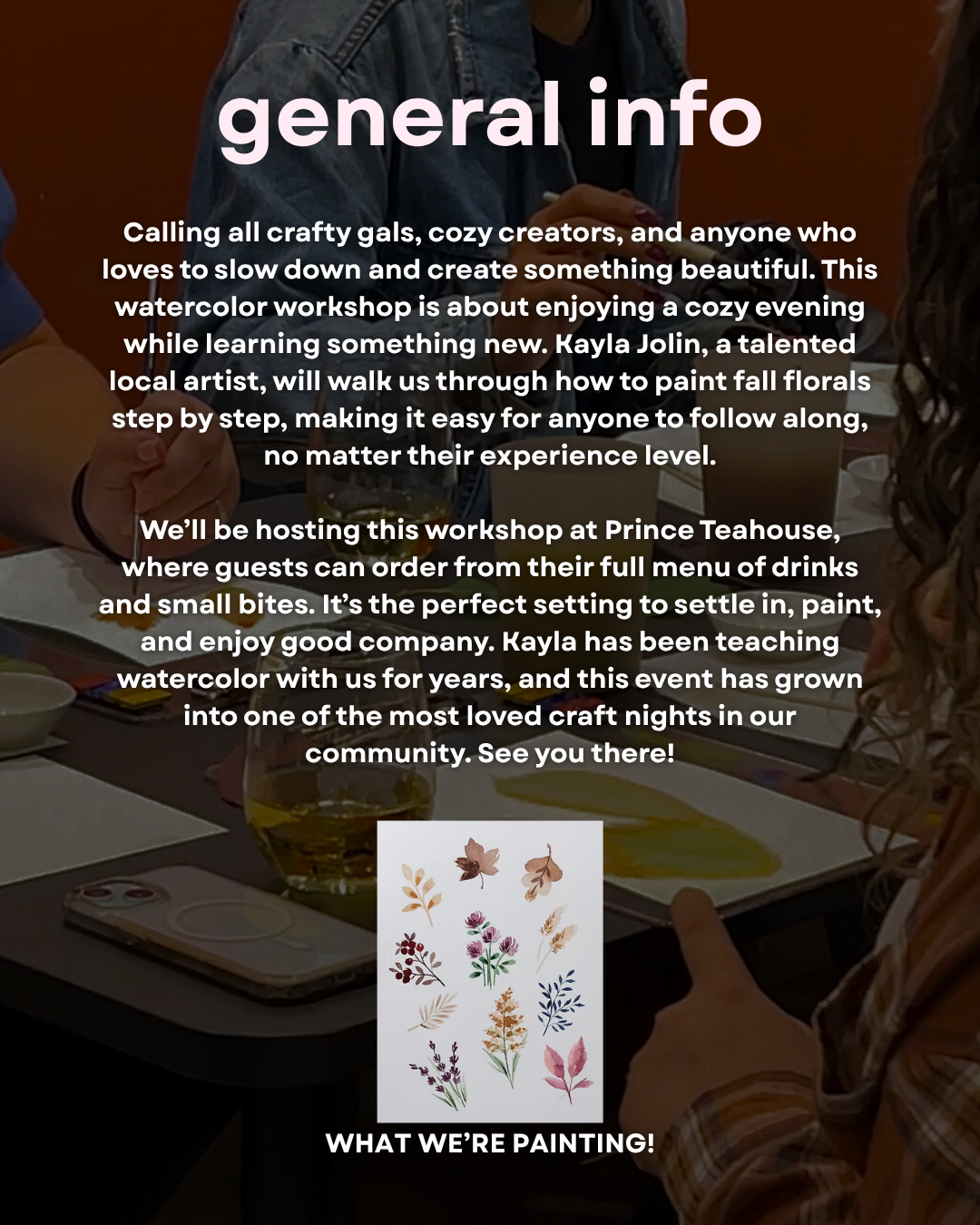 Watercolor Paint & Sip | Fall Florals