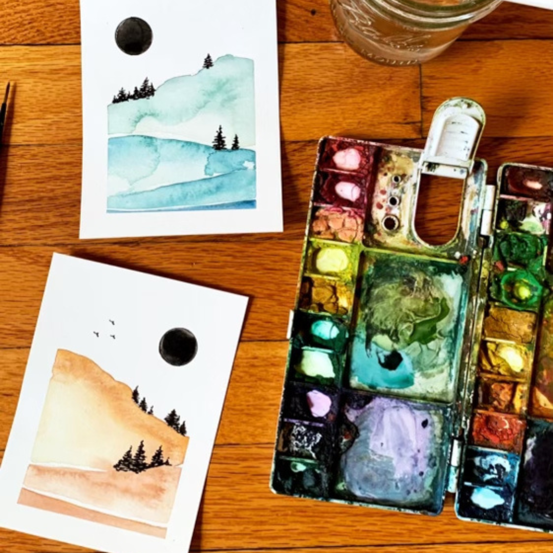 Watercolor Paint & Sip - Holiday Cards