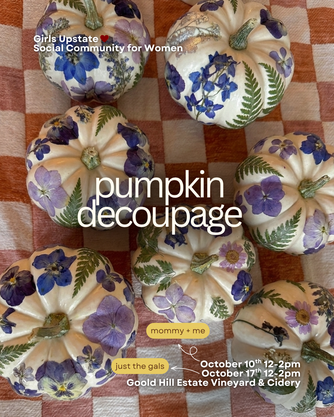 Pumpkin Decoupage (Castleton on Hudson 10/10 & 10/17)